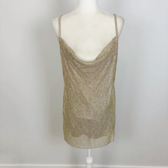 SNDYS Sunset Dress in Gold Size M - Picture 2 of 14